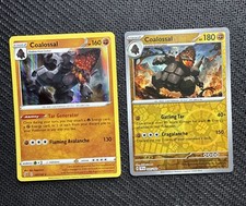 Pokemon Card Tcg Coalossal 95/162 Reverse Holo & 107/192 Holo Near mint