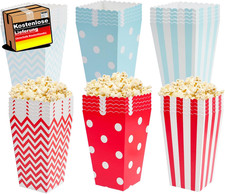 Popcorn-Boxen 30 Stück für Party Snacks Becher Allrounder, stabil und faltbar