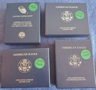 Lot of 4 Silver Uncirculated & Proof American Eagle 1oz Coins from US Mint