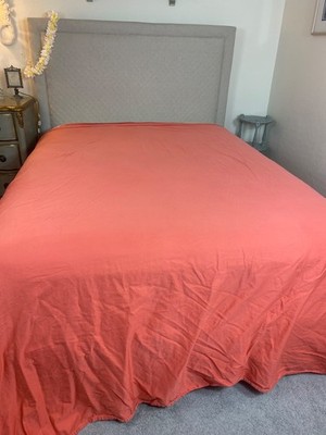 Threshold Queen Sheets 1 fitted 1 flat Orange 100% cotton smooth soft Dorm casua