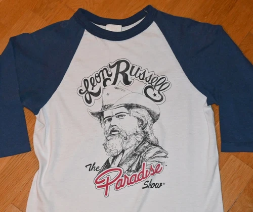 LEON RUSSELL original 70's Concert Tour shirt rag 1970s vintage concert t-shirt, vintage, single stitch, B+ condition