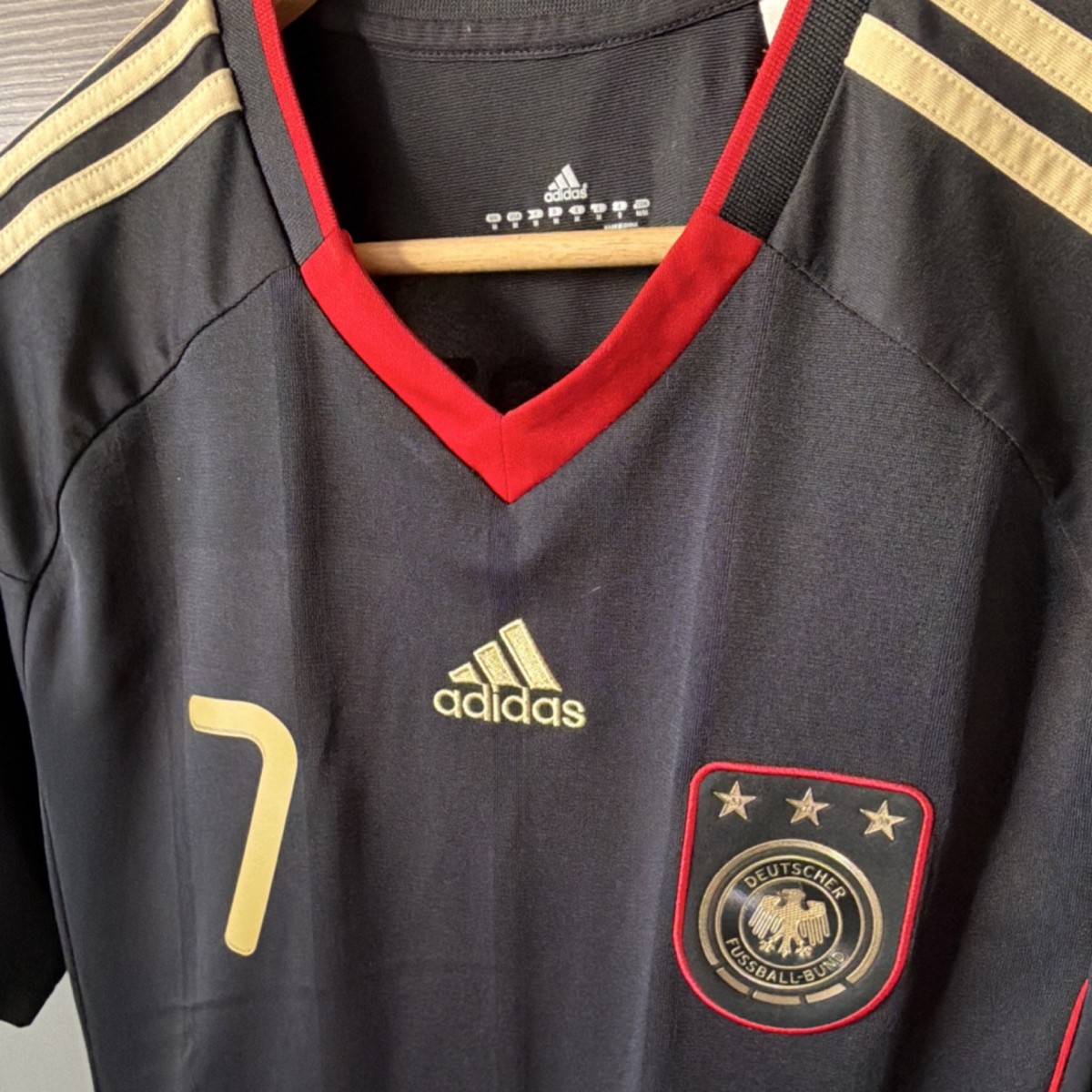 Germany 2010 Bastian Schweinsteiger #7 Soccer Jersey Black size M