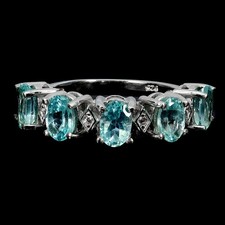 925 Sterling Silver Ring Oval Apatite 6x4mm Natural Gemstone Jewelry Size 8.5
