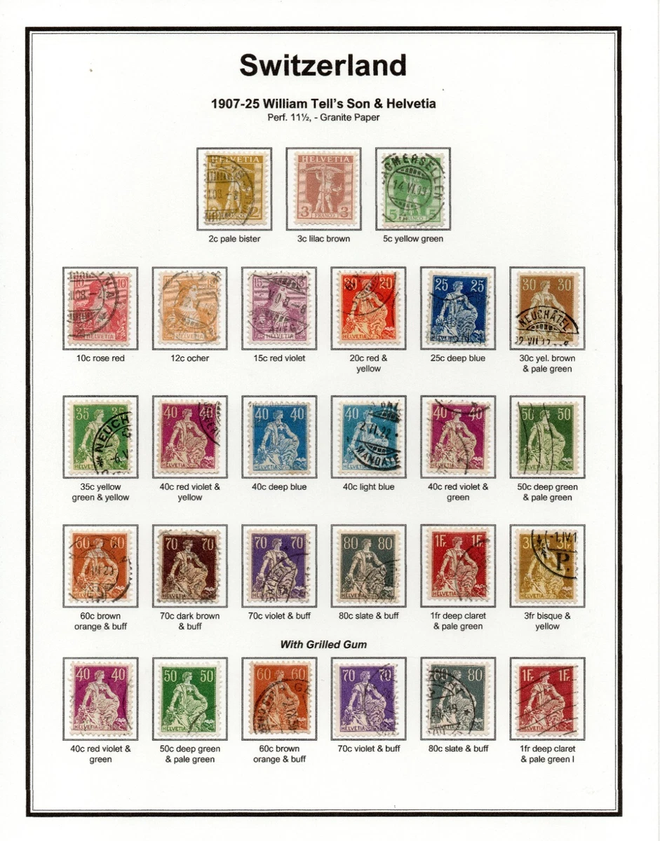 Handstamped Used Swiss Stamps for sale | eBay
