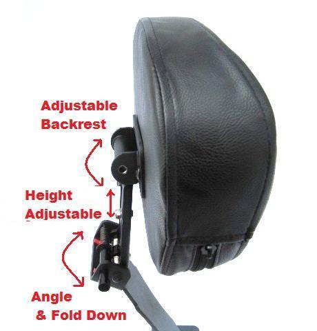 Fully Adjustable Driver's Backrest  - Kawasaki Vulcan VN1500 Classic / Nomad - Picture 1 of 4