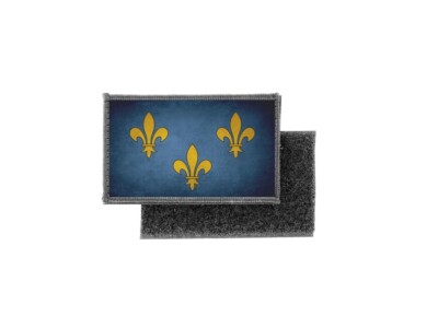 Patch ecusson imprime drapeau vintage fleur de lys bleu france