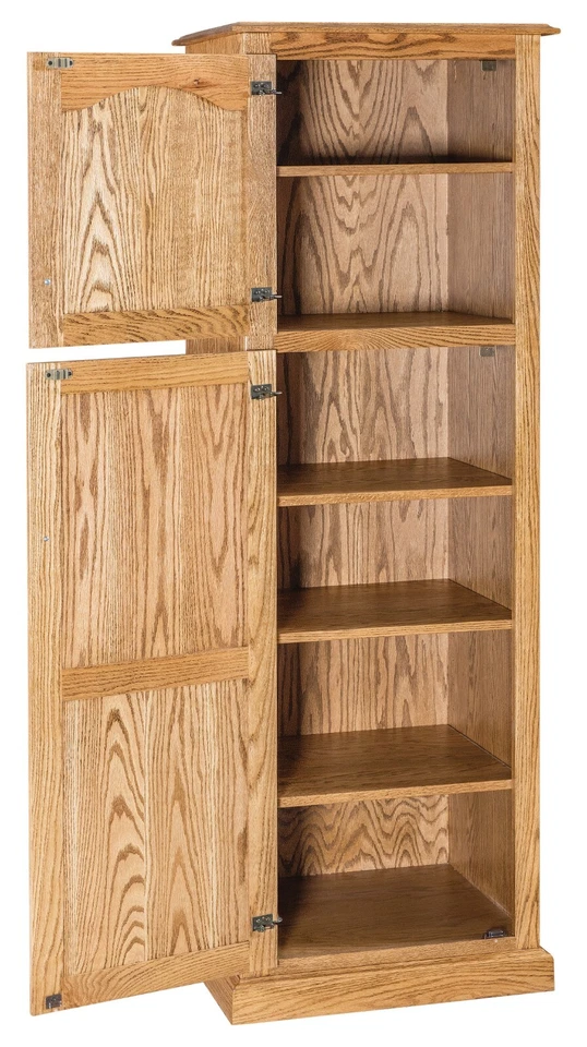 Amish Traditional Kitchen Pantry Storage Cupboard Roll Out Shelves Solid Wood - Image 3 of 3