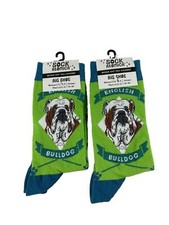English Bulldog Adult Socks 2 pair Unisex Sock Atomica Woman 10-12.5 Men 8.5-13