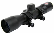 4x32 Compact .22 .223 .177 Rifle Scope Mil Dot Reticle w/ FREE Set of 1" Rings