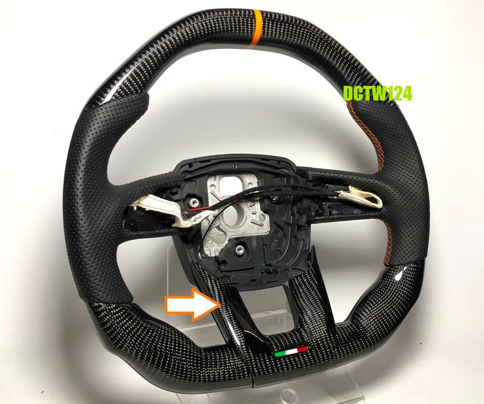 Real Carbon steering wheel bottom U trim Lamborghini URUS 18~ replacement NEW