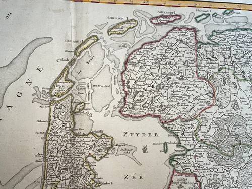 NIEDERLANDE 1753 ROBERT DE VAUGONDY GROSSE ANTIKE KARTE 18. JAHRHUNDERT - Bild 8 von 9