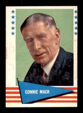 1961 Fleer Baseball Greats (F418-3) #123 Connie Mack Diamond Cut - Crease Free