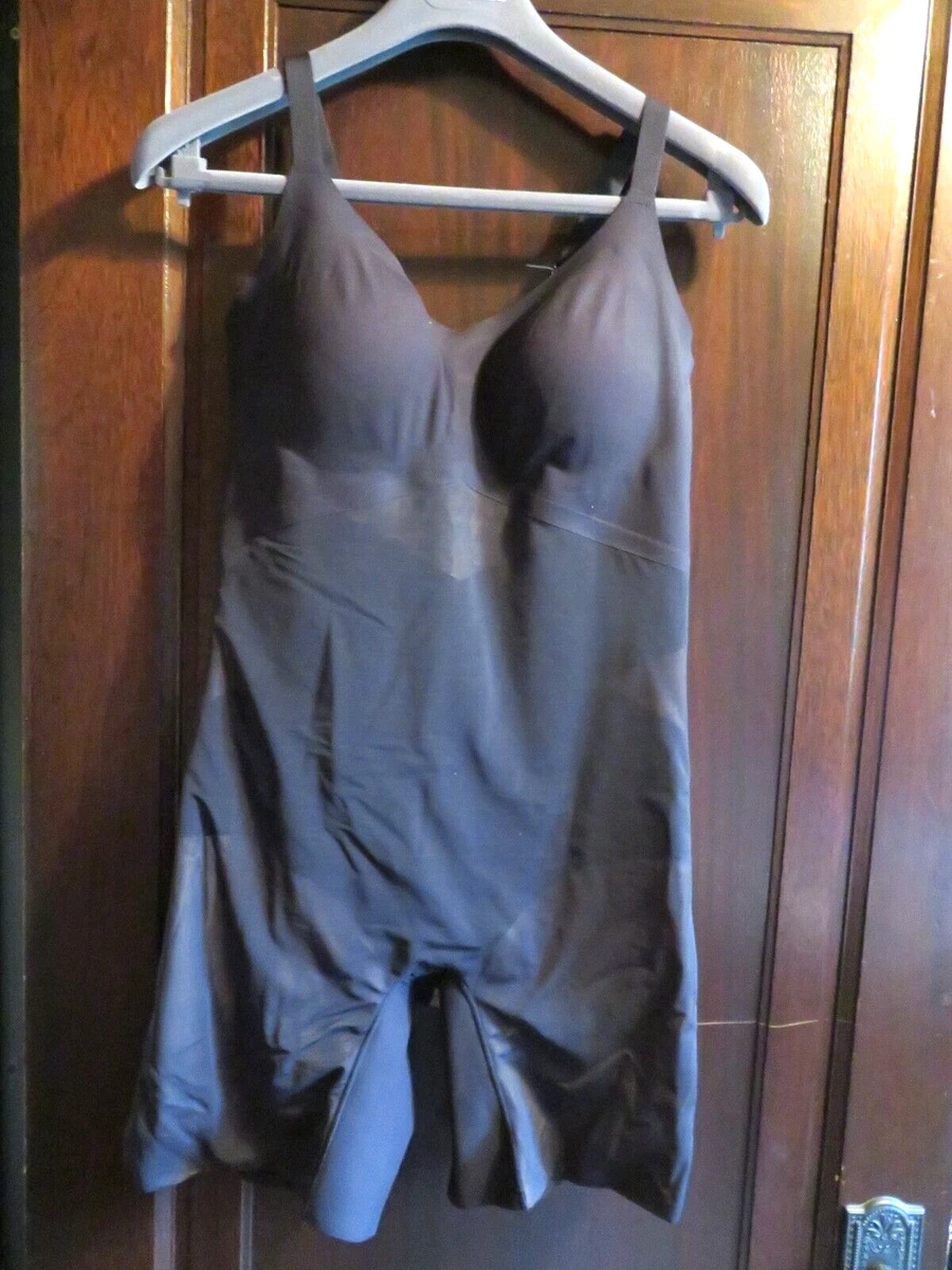 New Honey Love Mid Thigh Bodysuit Shapewear Black HONEYLOVE Size Large LG