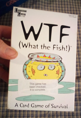 WTF (What The Fish) Game - Card Game by University Games  EUC