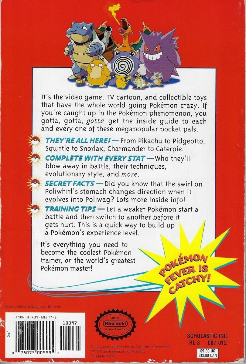 NINTENDO 1999 POKEMON OFFICIAL HANDBOOK, Scholastic Inc. - Maria