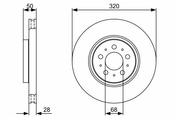 2X Bremsscheiben Vorne FüR Volvo Bosch 0986479321-image