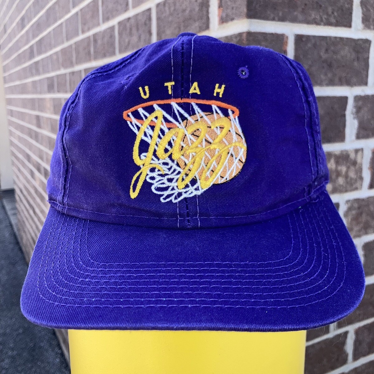 Vintage 90s Utah Jazz NBA Basketball Drew Pearson Youngan Cap - Main Image