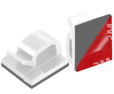 50 Cable Wire Management Adhesive Cable Clips Wire Organizer - White