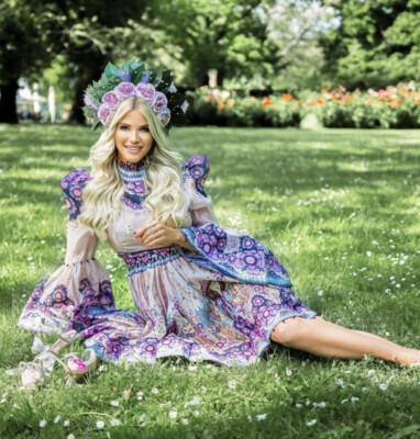 NWOT $1,950 Zimmermann Kaleidoscope Celestial Bell Sleeve Silk