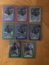 2014 Bowman Chrome Nomar Mazara Green  +7 colored refractors