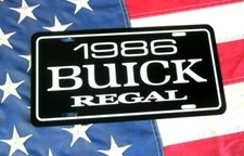 1986 Buick Regal License Plate Car Tag 86 Sport Coupe T Type Turbo Charged V6