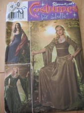 HALLOWEEN SEWING PATTERN MISSES SZ 10-18 RENAISSANCE MEDIEVAL DRESS SCHEWE
