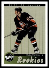 2001-02 Upper Deck Vintage Radek Martinek Rookie New York Islanders #287