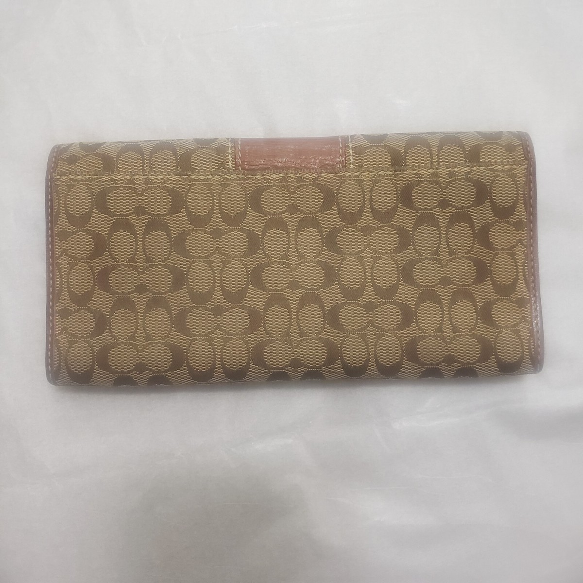 Vintage Coach Soho brown leather horse bit C logo jacquard 