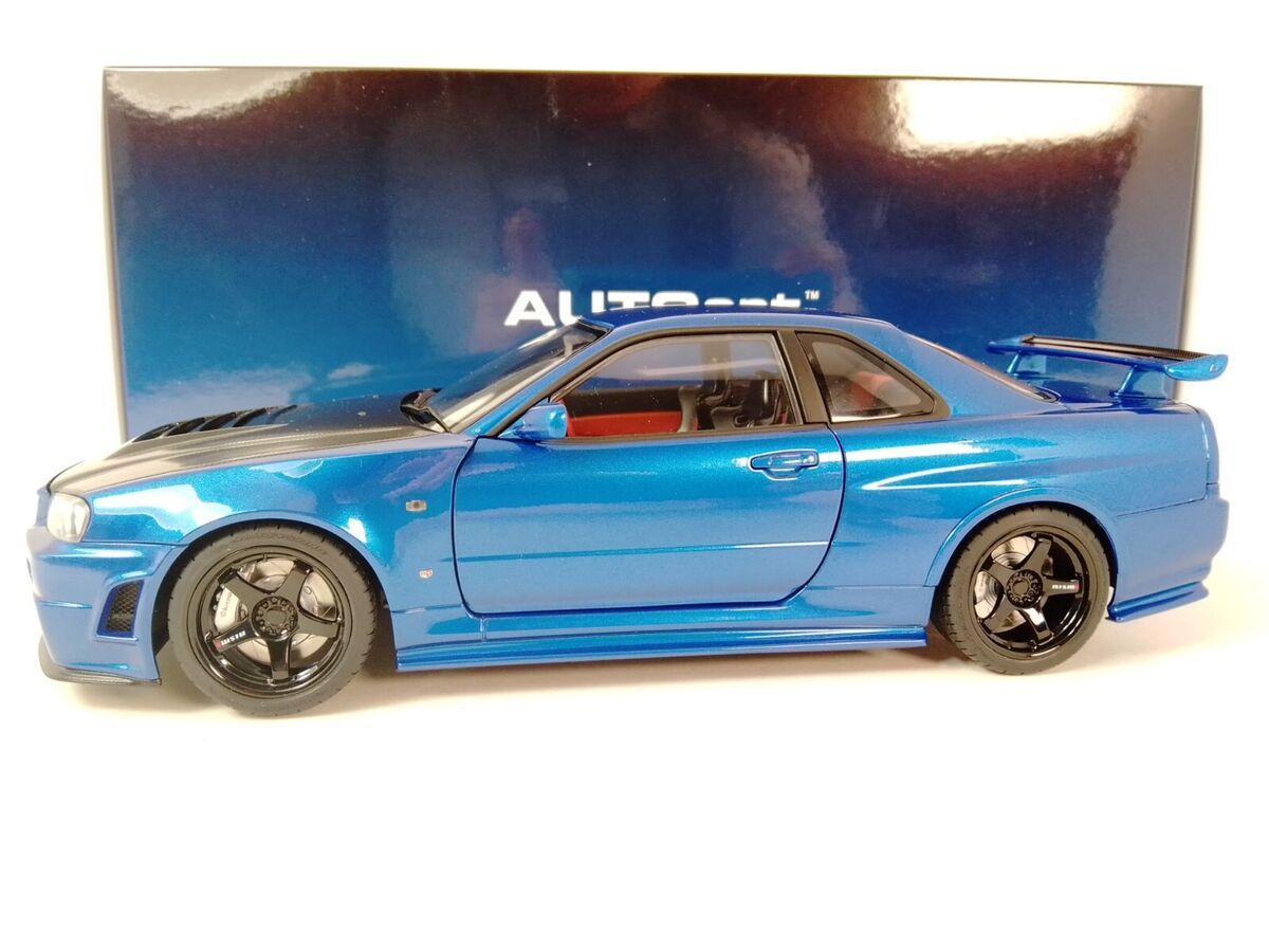 Autoart Nissan Nismo GT-R R34 Z-tune Bayside Blue Carbon Autoart Nissan Nismo GT-R R34 Z-tune Bayside Blue Carbon