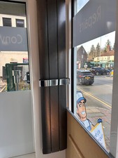 Phoenix Bathrooms Vega Heated Towel Rail 1600 x 280 Pewter