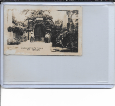 mount vernon tobacco Mt. Vernon Washington's Tomb Old Vintage Tobacco Card Blank Back VG-EX