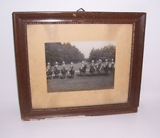 Foto im Bilderrahmen Gardereiter zu Pferd Pickelhauben Kavallerie Bischofswerda 