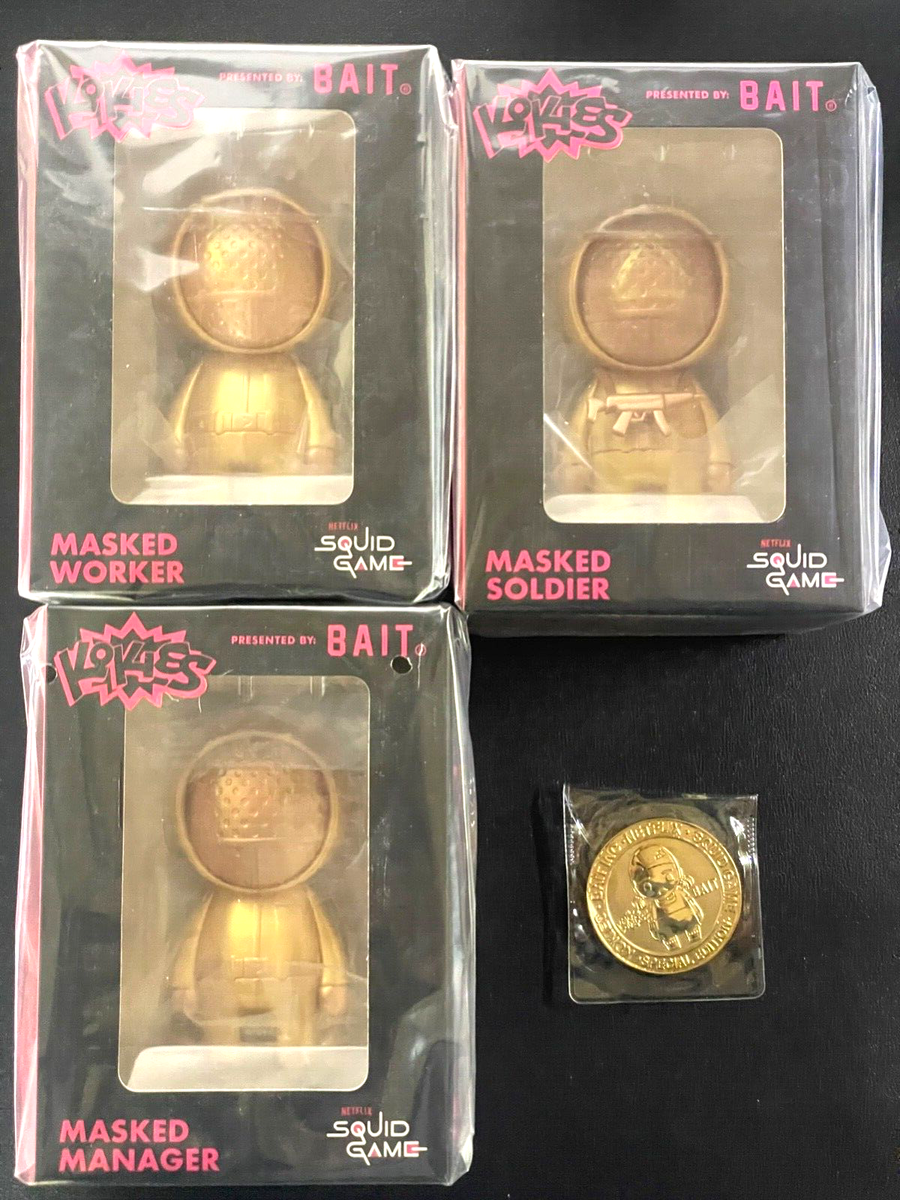 SDCC SE 2021 BAIT Kokies Squid Game Gold 3X Vinyl Figure Set Comic Con  Exclusive | eBay