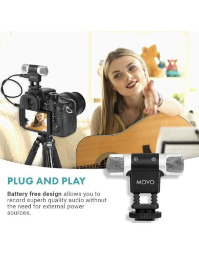 Movo professional stereo microphone for smartphone, Nikon DSLR, Action Cameras - Photo 7 sur 11