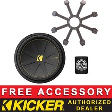 SUBWOOFER KICKER 50CWCS154 CAR AUDIO 15" SERIE COMPC CON REJILLA INDIVIDUAL 4 OHMS