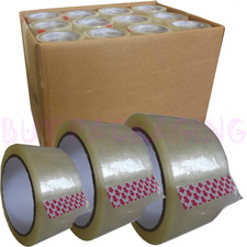 BIG Rolls of CLEAR STRONG Parcel Packing Sellotape 48Mm X 66M