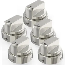 Replacements for LG Gas Range Metal Stove Knob - 5 PCS Stove Knobs AEZ73453509