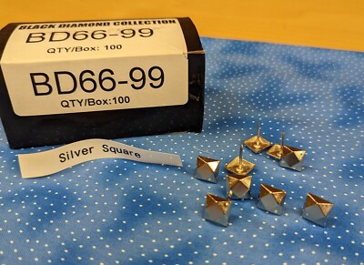 D.A.D.S. Silver Polished Square Upholstery tacks, Box of 100