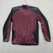 Under Armour Men Hoodie M Black Colorblock Coldgear Activewear Logo Fitted