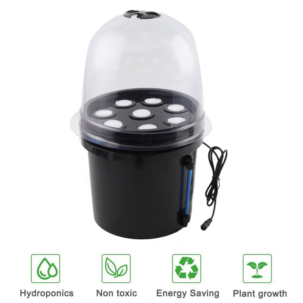 5L Capacity 8 Holes Fog Seedling Cultivation Box Hydroponic Grow Kit Black  US | eBay