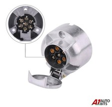7 Pin 12V Round Plug Trailer Cars Caravan Wiring Light Tow Bar Towing Socket