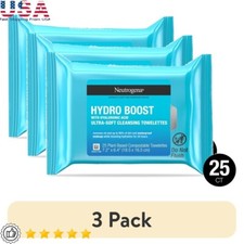 Hydrating Makeup Remover Wipes Cleansing Towelettes 25 Count Sensitive Skin New