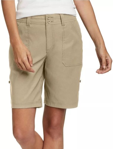 Eddie Bauer Womens Sz 6 Stretch UPF Rolled Hem Adjustable Length Bermuda Shorts - Picture 4 of 16