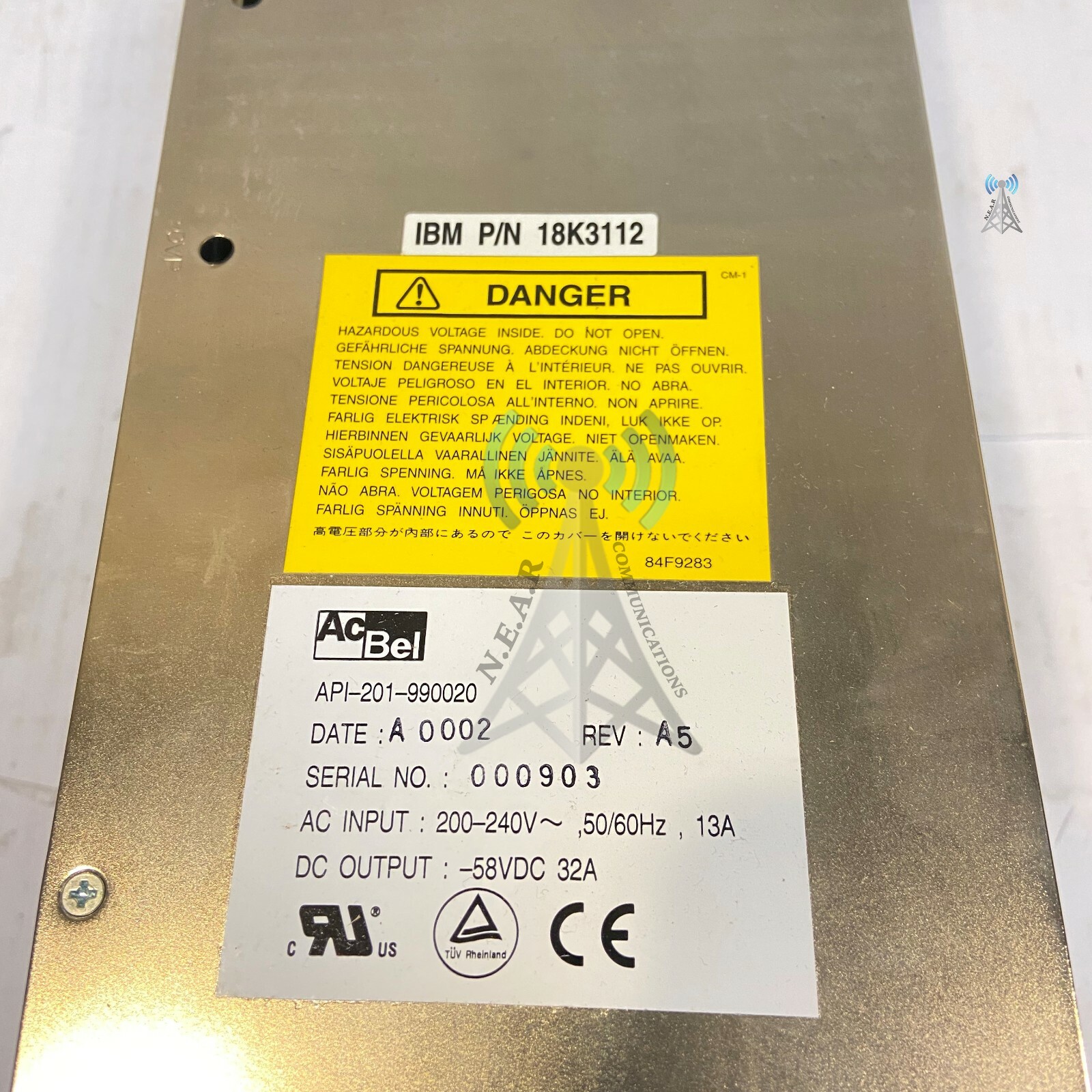 AcBel Power Supply Rectifier 6032 Api201990020 200240ac IBM 18k3112