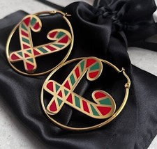 Weihnachtliche Ohrringe Zuckerstangen