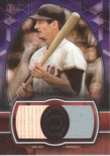 2019 Topps Tribute Carl Yastrzemski Dual Bat Jersey Relic Purple /50