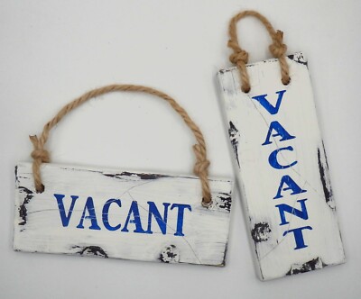 VACANT/ENGAGED (doppelseitig) Distressed Schild Vintage/Retro - AUSWAHL