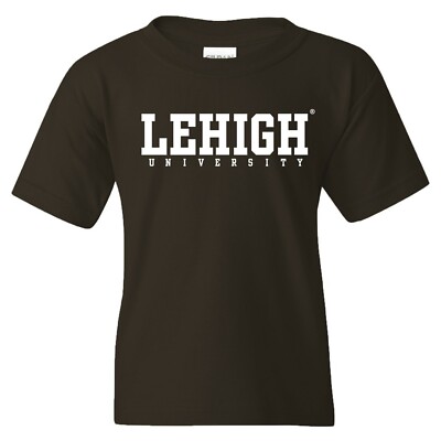 Lehigh Mountain Hawks Basic Block Youth T Shirt - Dark Chocolate