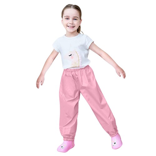Kids Rain Pants,Toddler Waterproof Rain Wear Suspender Trouser Outdoor Rain Bib - Picture 14 of 15