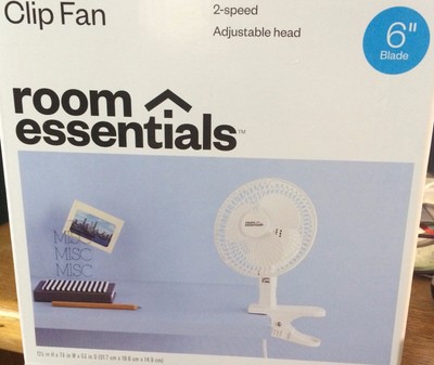 6 Inch 2 Speed Adjustable Head Clip On Table Desk Personal Fan